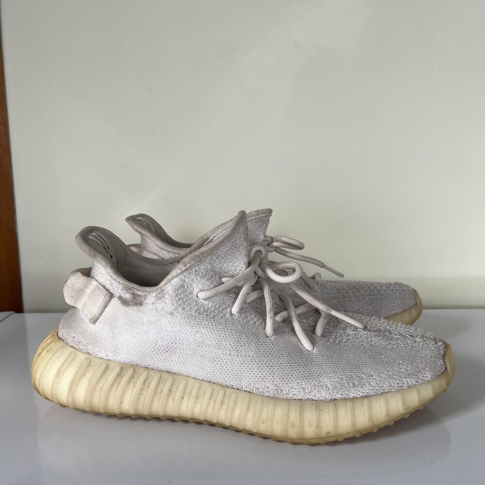 adidas Yeezy Boost 350 V2 Shoes Mens Size 8.5 Cream‎ Tan Beige Primeknit Boost